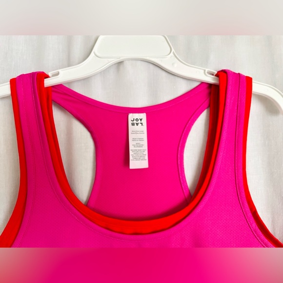 Women’s sport top, two-layered athletic top. Pink red. Size XL - Picture 3 of 3